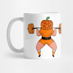 Funny workout design for Halloween Jack-o'-lantern Squats Mug